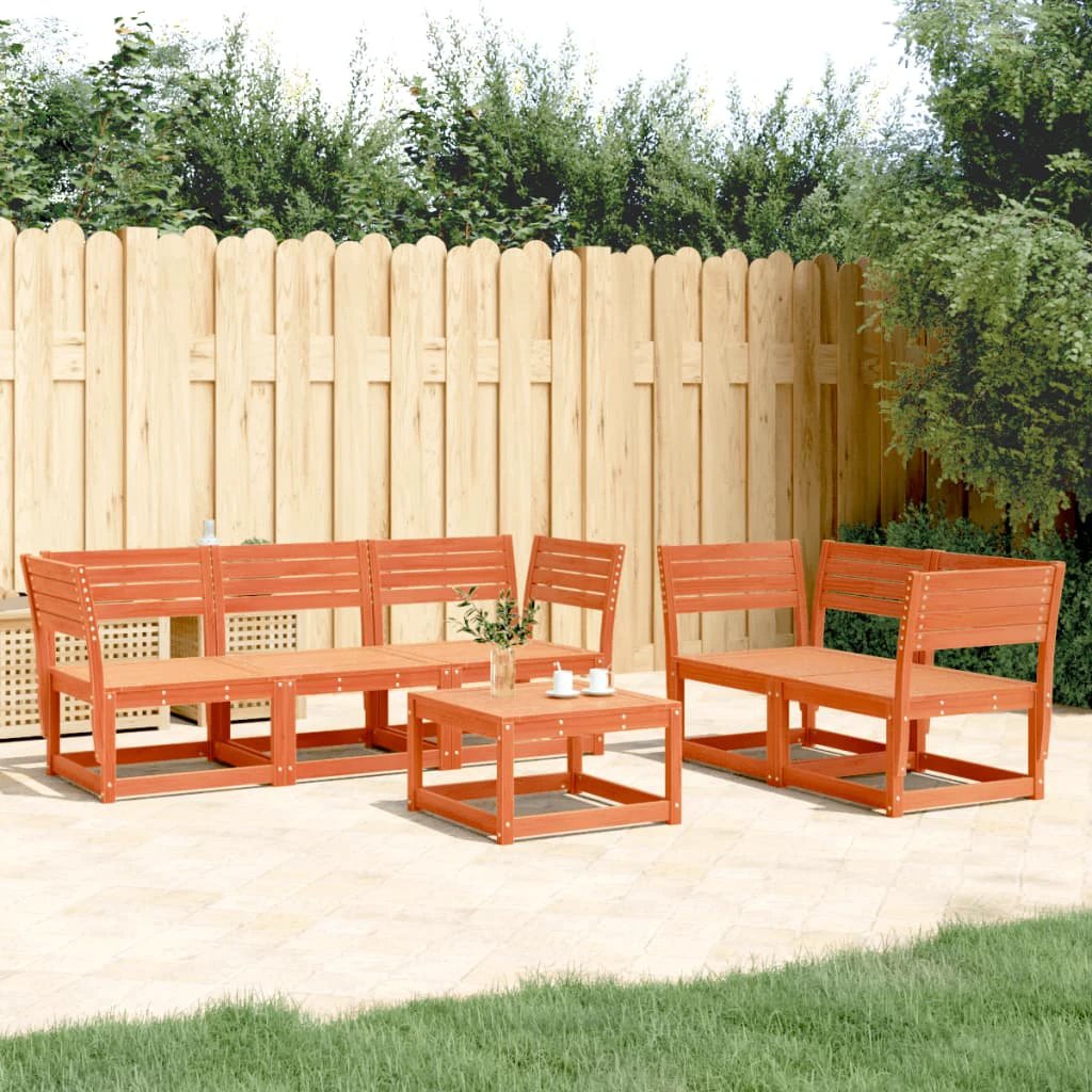 vidaXL 5 Piece Garden Sofa Set Solid Wood Pine by vidaXL