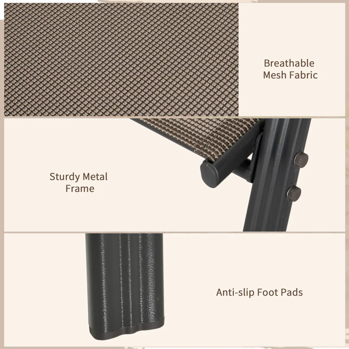 Outsunny Outsunny Set of 4 Garden Dining Chair Set Outdoor w/ High Back Armrest Grey - Garden Chairs