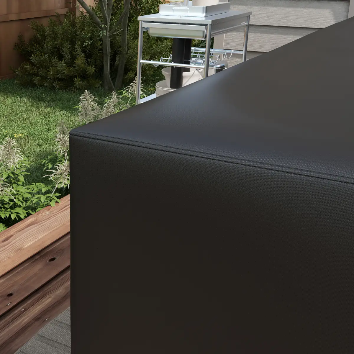 Outsunny Outsunny L-Shaped Rattan Corner Sofa Cover Waterproof Oxford Fabric 250x250x79cm - Cover