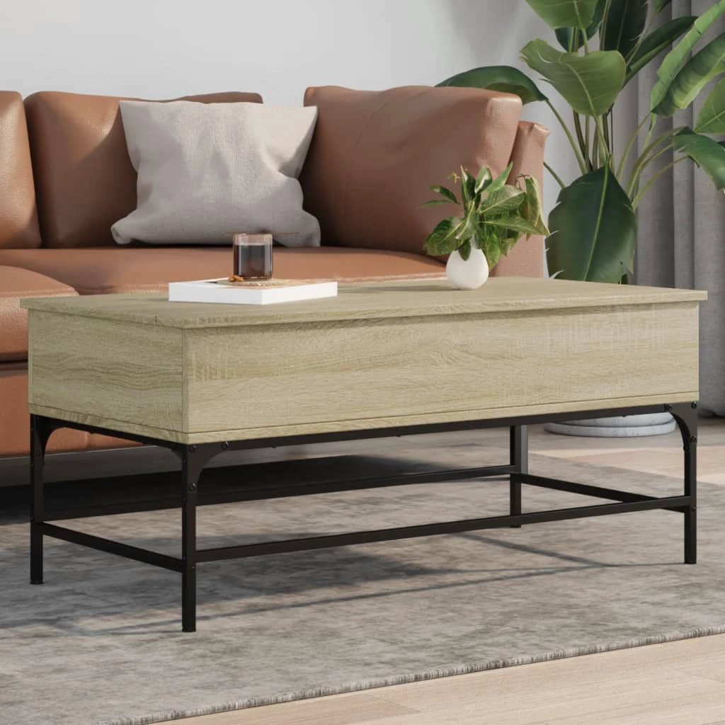 vidaXL VidaXL Coffee Table 100x50x45 cm Engineered Wood and Metal - Coffee Table