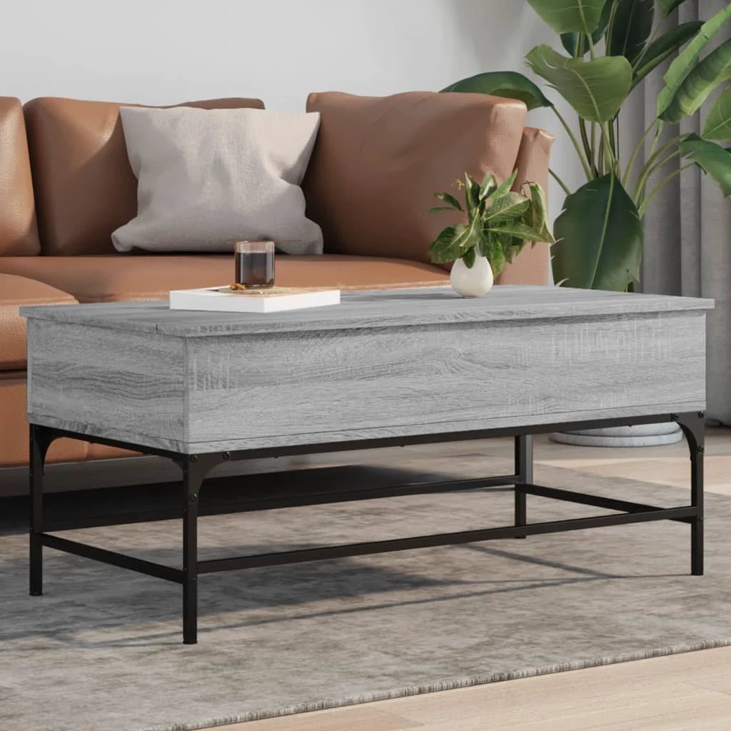 vidaXL VidaXL Coffee Table 100x50x45 cm Engineered Wood and Metal - Coffee Table