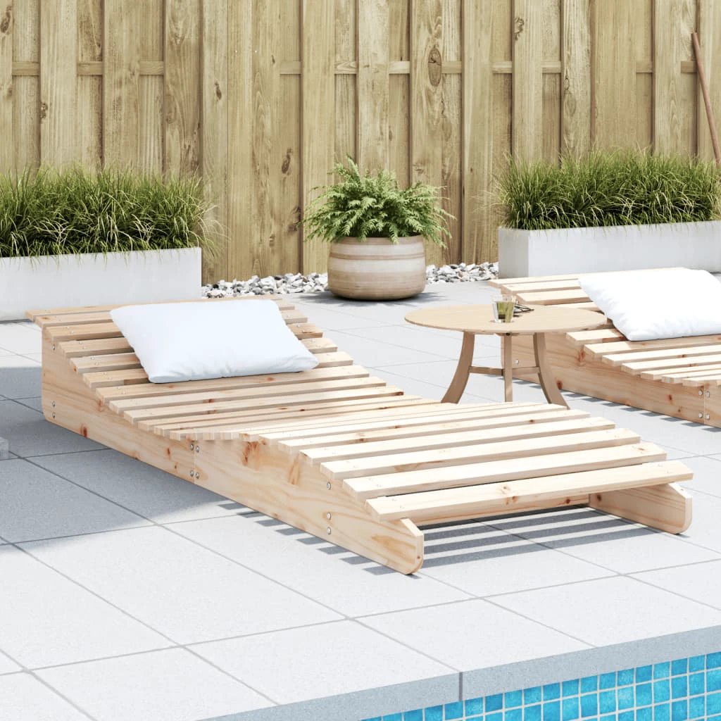 vidaXL VidaXL Lounger 205x60x31.5cm Solid Pine Garden - Sun Lounger
