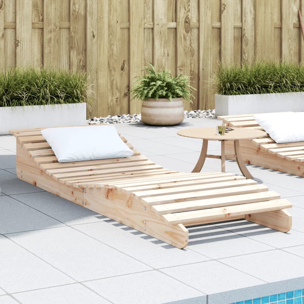 vidaXL VidaXL Lounger 205x60x31.5cm Solid Pine Garden - Sun Lounger