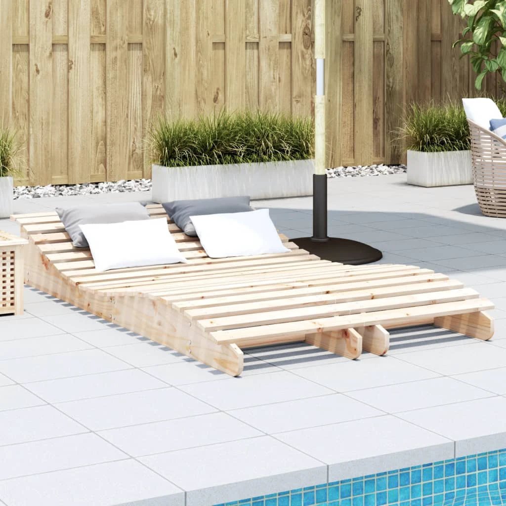 vidaXL VidaXL Lounger 205x60x31.5cm Solid Pine Garden - Sun Lounger