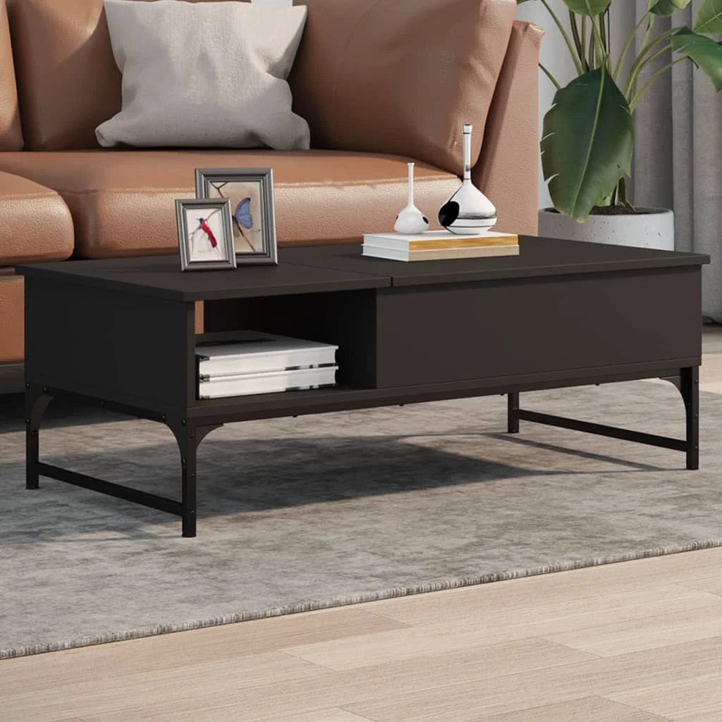 vidaXL VidaXL Coffee Table 100x50x35 cm Engineered Wood And Metal Frame With Storage For Modern Living Rooms - Coffee Table