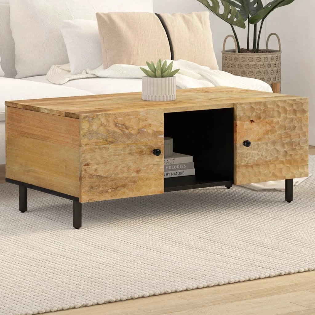 VidaXL Coffee Table 100x54x40 cm Mango Wood For Living Room by vidaXL
