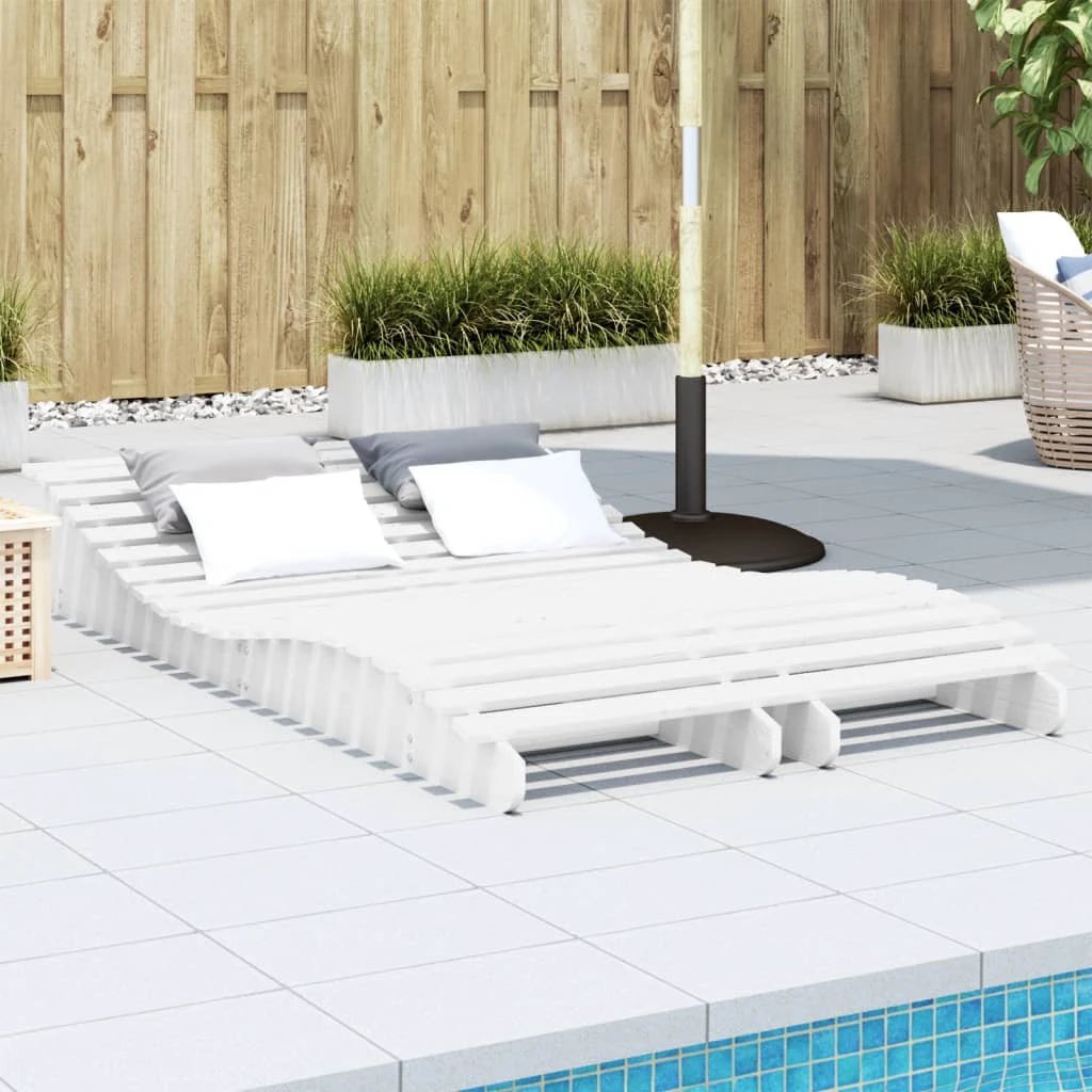 vidaXL VidaXL Lounger 205x60x31.5cm Solid Pine Garden - Sun Lounger