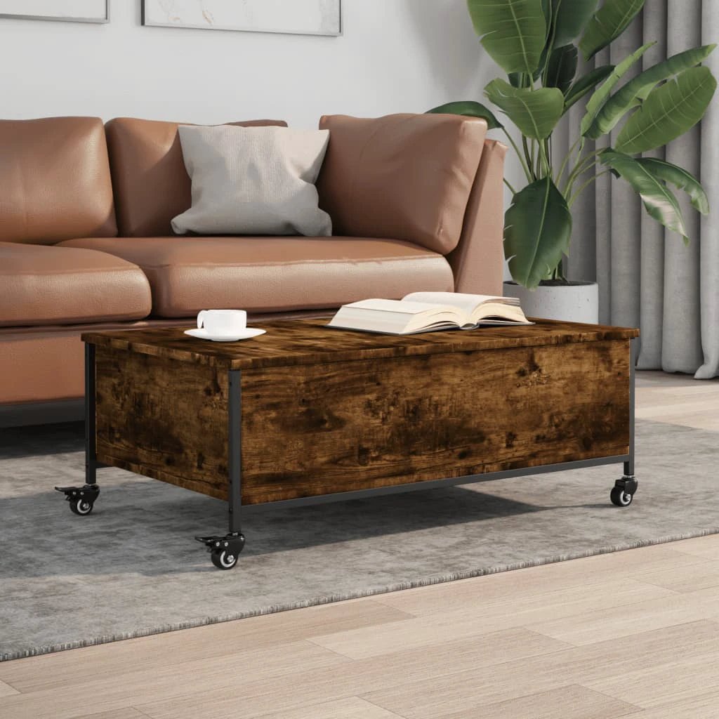 vidaXL VidaXL Coffee Table 91x55x34 Cm With Wheels Living Room - Coffee Table