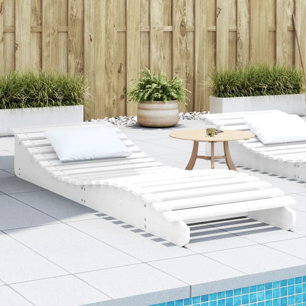VidaXL Lounger 205x60x31.5cm Solid Pine Garden by vidaXL