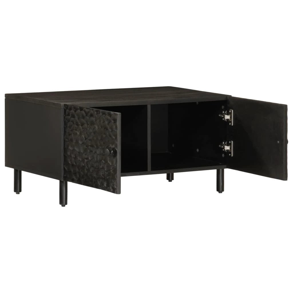vidaXL VidaXL Coffee Table 80x50x40 Cm Solid Mango Wood Black Home - Coffee Table
