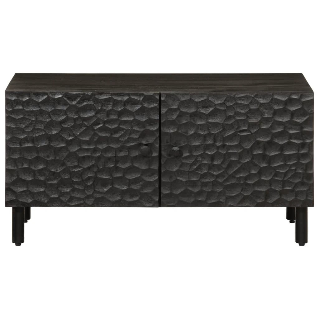 vidaXL VidaXL Coffee Table 80x50x40 Cm Solid Mango Wood Black Home - Coffee Table