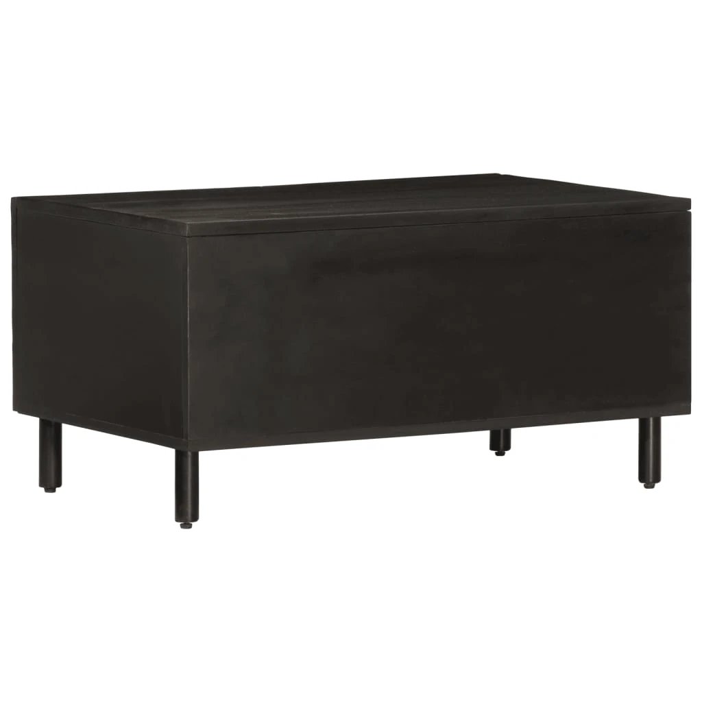 vidaXL VidaXL Coffee Table 80x50x40 Cm Solid Mango Wood Black Home - Coffee Table