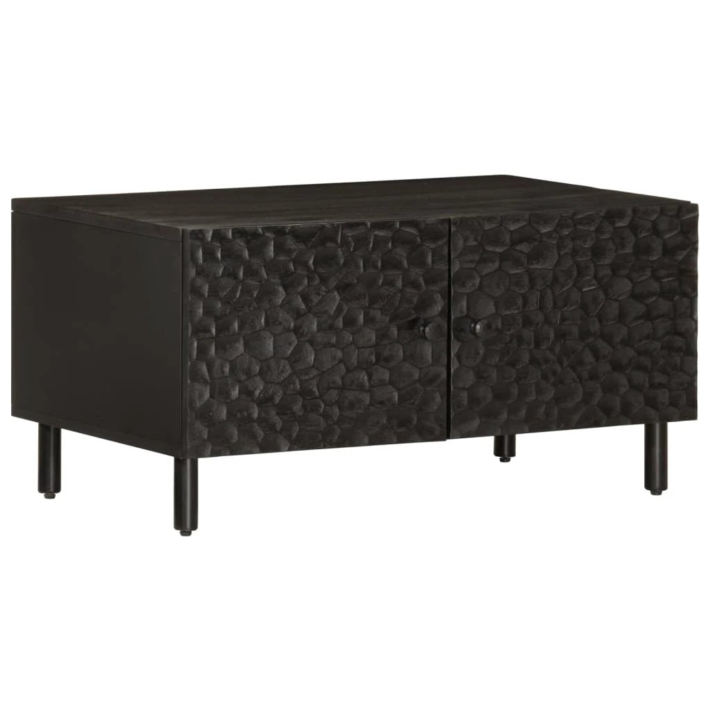 vidaXL VidaXL Coffee Table 80x50x40 Cm Solid Mango Wood Black Home - Coffee Table