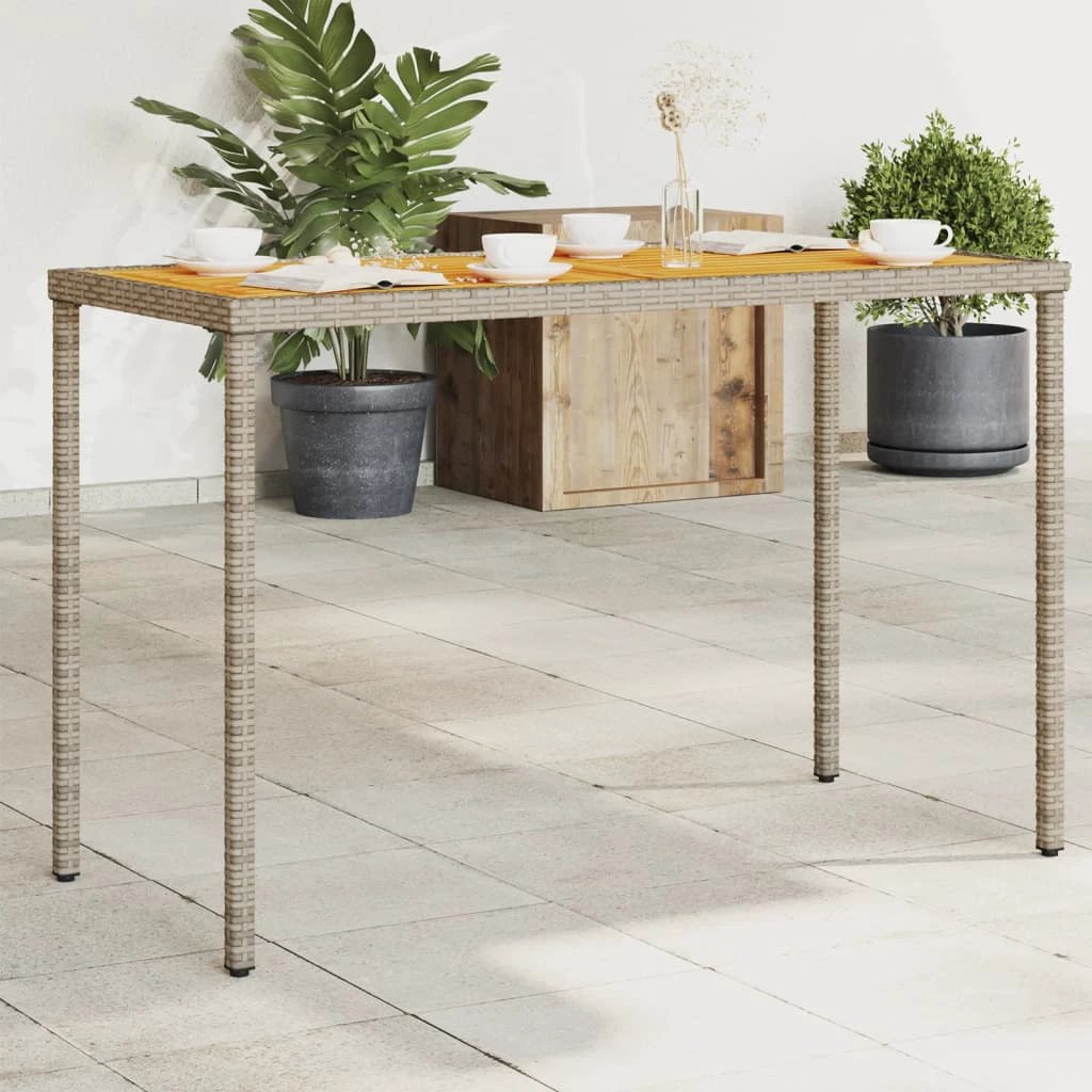 vidaXL vidaXL Garden Table with Glass Top Black 115x54x74 cm Poly Rattan - Garden Table