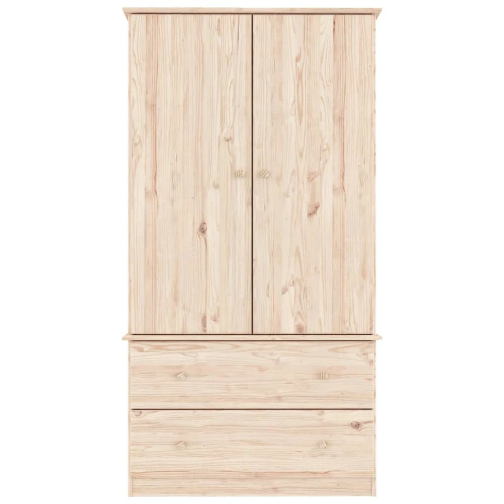 vidaXL vidaXL Wardrobe ALTA 90x55x170 cm Solid Wood Pine - Wardrobe