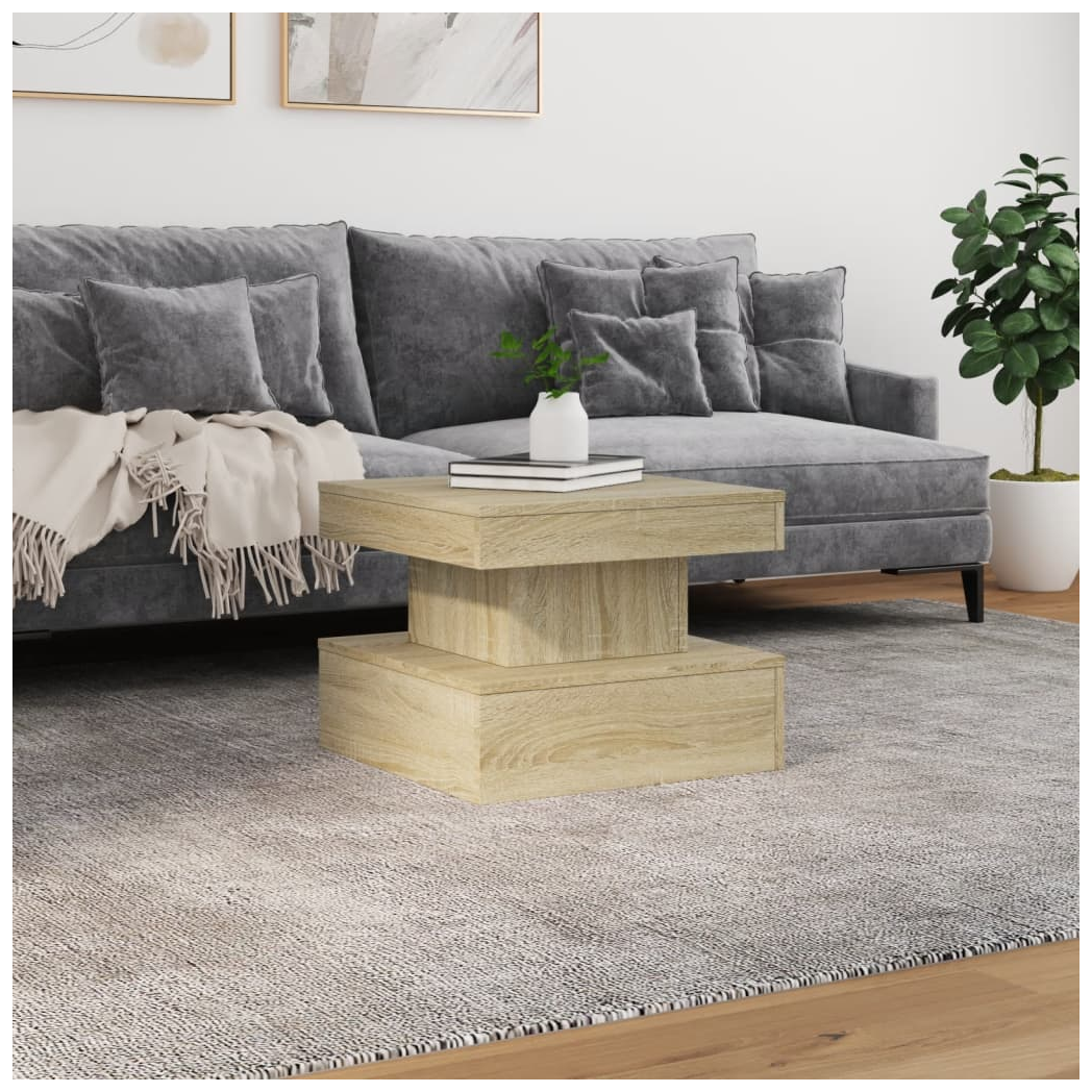 vidaXL VidaXL Coffee Table 50x50x40 cm LED Lights Living Room - Coffee Table