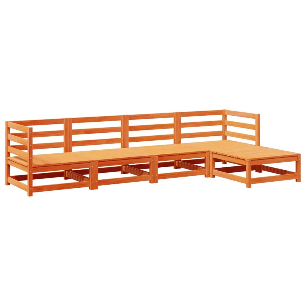 vidaXL 5 Piece Garden Sofa Set Solid Wood Pine by vidaXL