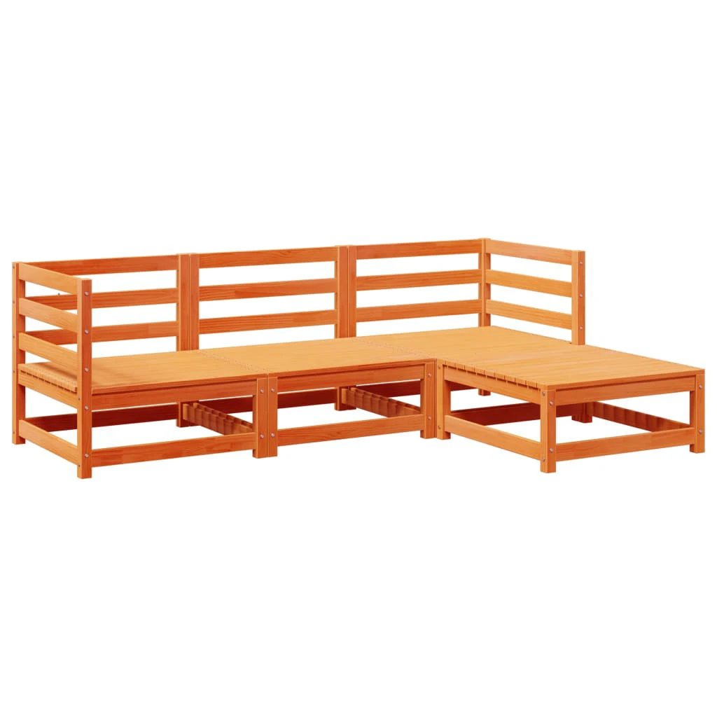 vidaXL 4 Piece Garden Sofa Set Solid Wood Pine by vidaXL