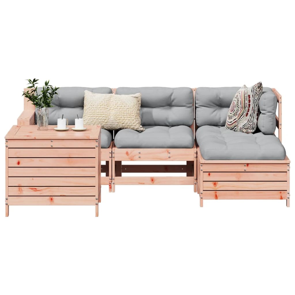 vidaXL vidaXL 5 Piece Garden Sofa Set Solid Wood Pine - Garden Sofa Sets