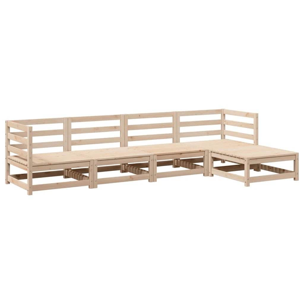 vidaXL vidaXL 5 Piece Garden Sofa Set Solid Wood Pine - Garden Sofa Sets