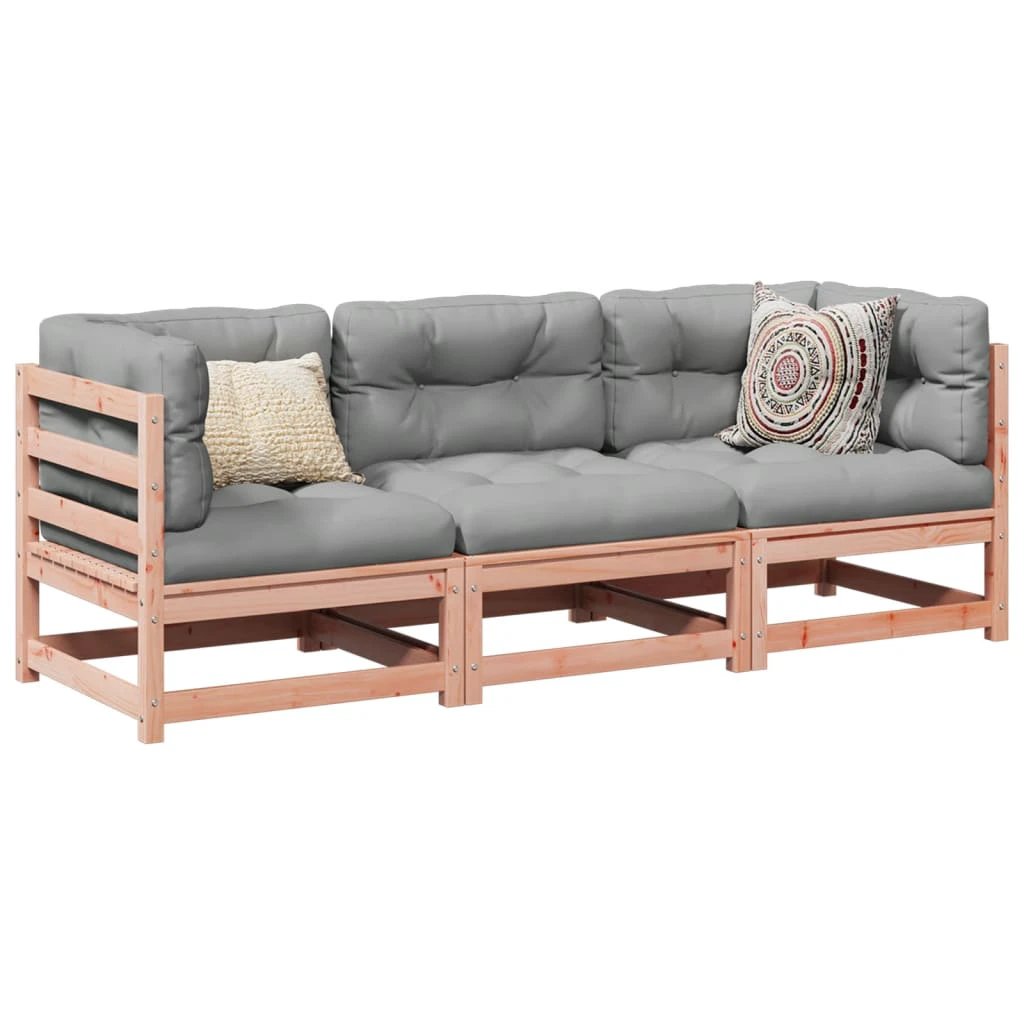 vidaXL 3 Piece Garden Sofa Set Solid Wood Pine by vidaXL