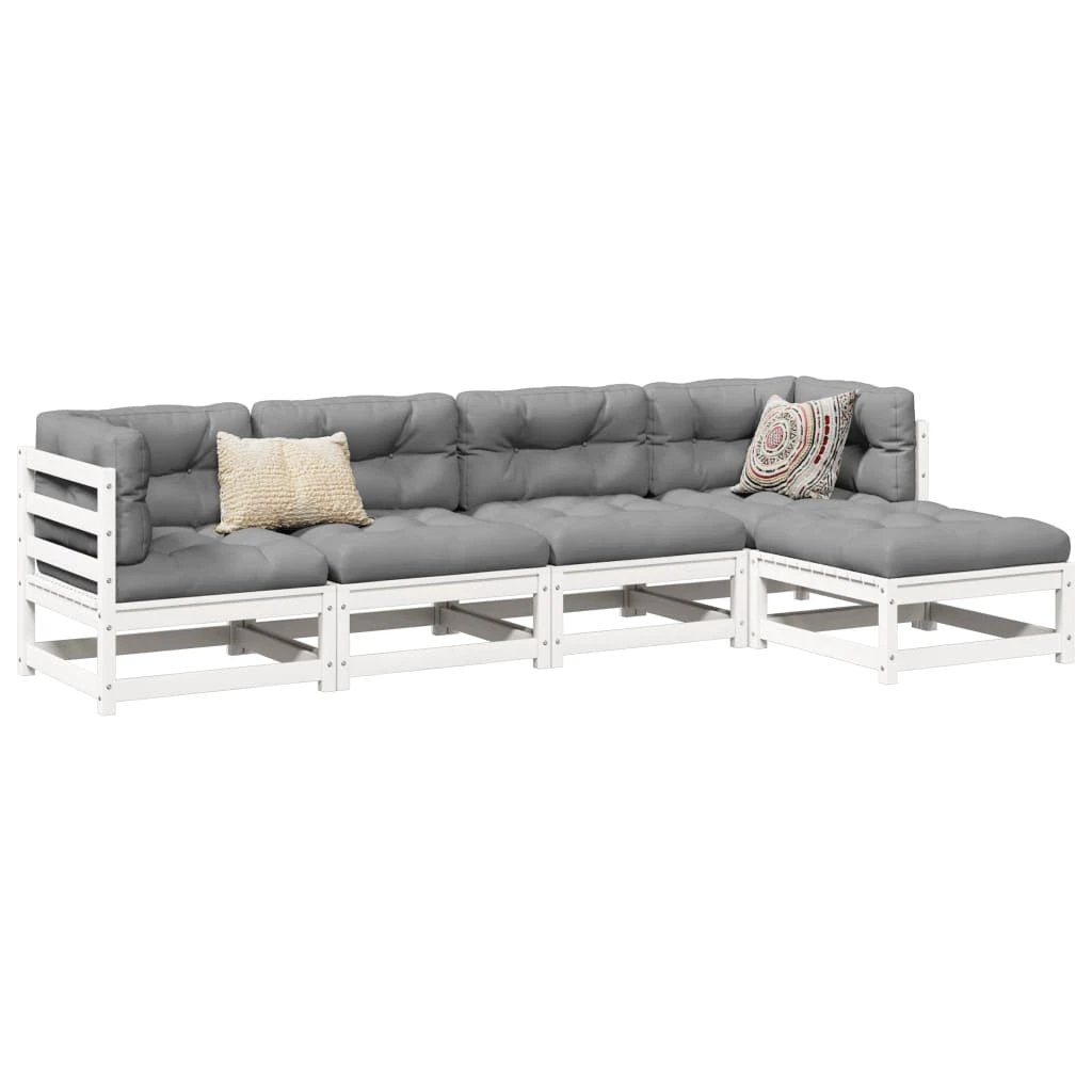 vidaXL vidaXL 5 Piece Garden Sofa Set Solid Wood Pine - Garden Sofa Sets
