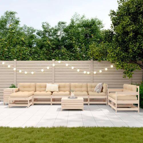 vidaXL 10 Piece Garden Sofa Set with Cushions for Stylish Outdoor Relaxation by vidaXL