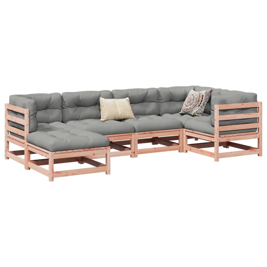 vidaXL 6 Piece Garden Sofa Set Solid Wood Pine by vidaXL