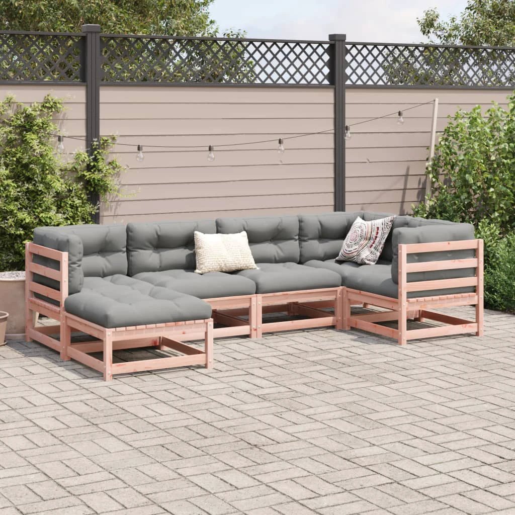 vidaXL 6 Piece Garden Sofa Set Solid Wood Pine by vidaXL