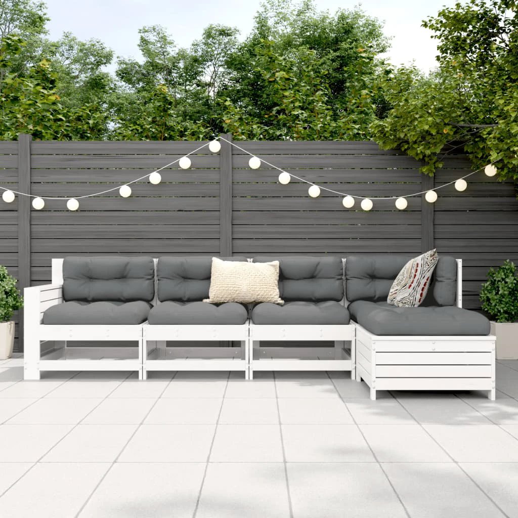 vidaXL vidaXL 5 Piece Garden Sofa Set Solid Wood Pine - Garden Sofa Sets