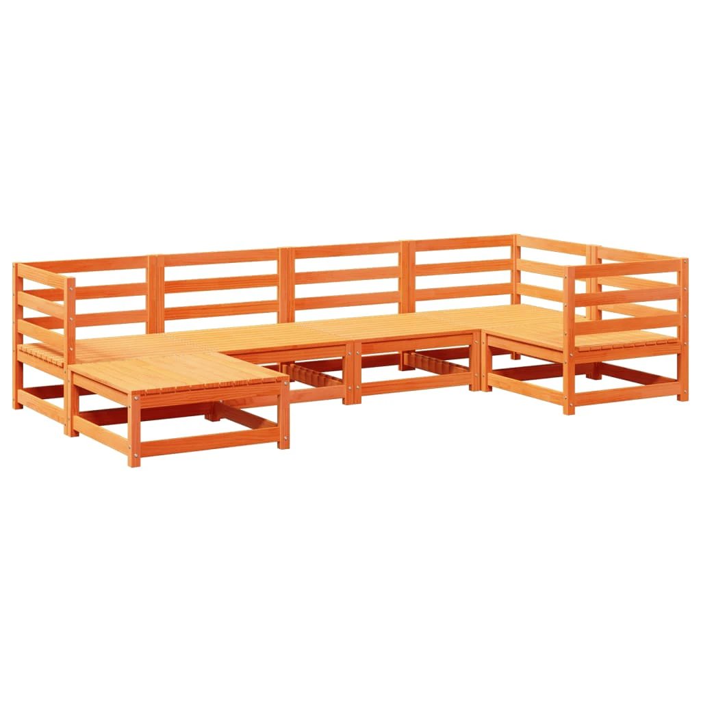 vidaXL 6 Piece Garden Sofa Set Solid Wood Pine by vidaXL