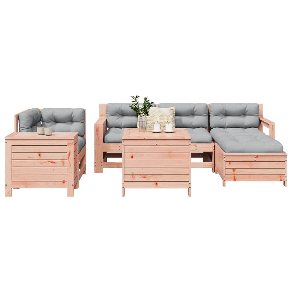 vidaXL vidaXL 7 Piece Garden Sofa Set Solid Wood Pine - Garden Sofa Sets