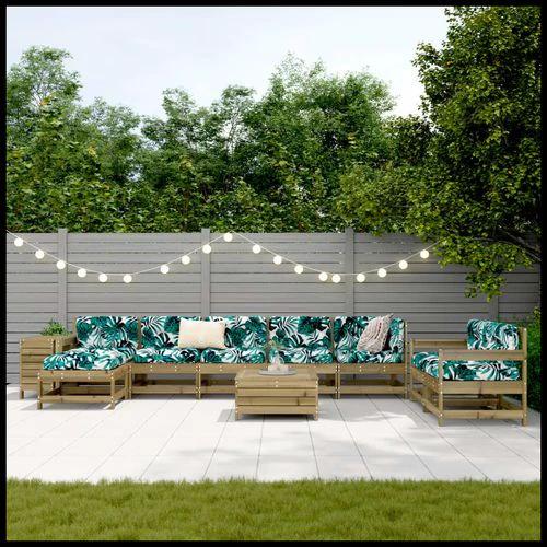 vidaXL 10 Piece Garden Sofa Set with Cushions for Stylish Outdoor Relaxation by vidaXL