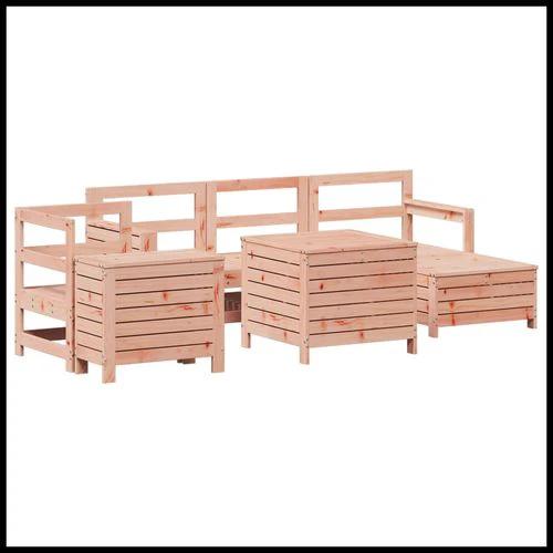 vidaXL vidaXL 7 Piece Garden Sofa Set with Cushions in Solid Wood Pine for Outdoor Entertaining - Garden Sofa Sets