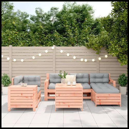 vidaXL vidaXL 7 Piece Garden Sofa Set with Cushions in Solid Wood Pine for Outdoor Entertaining - Garden Sofa Sets