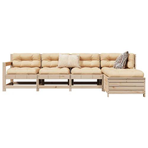vidaXL vidaXL 5 Piece Garden Sofa Set Solid Wood Pine with Comfortable Cushions for Outdoor Relaxation - Garden Sofa Sets