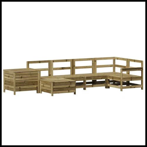 vidaXL 7 Piece Garden Sofa Set with Cushions for Outdoor Relaxation and Entertaining by vidaXL