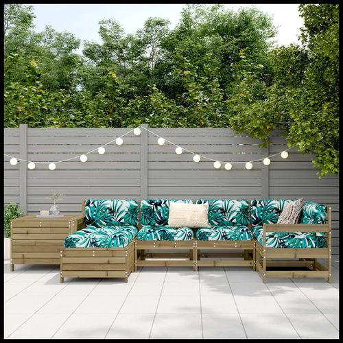 vidaXL 7 Piece Garden Sofa Set with Cushions for Outdoor Relaxation and Entertaining by vidaXL