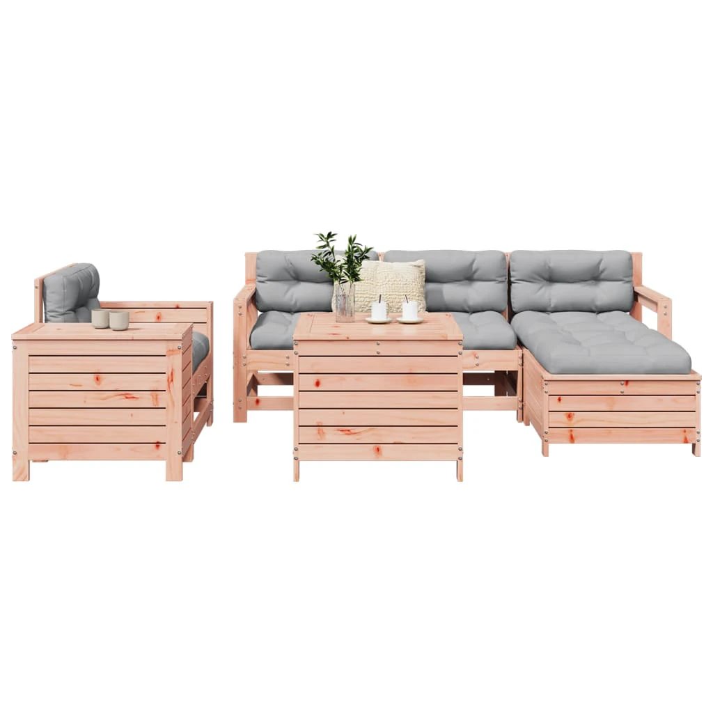 vidaXL 7 Piece Garden Sofa Set Solid Wood Pine by vidaXL