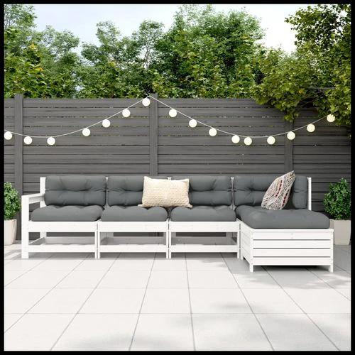 vidaXL 5 Piece Garden Sofa Set Solid Wood Pine with Comfortable Cushions for Outdoor Relaxation by vidaXL