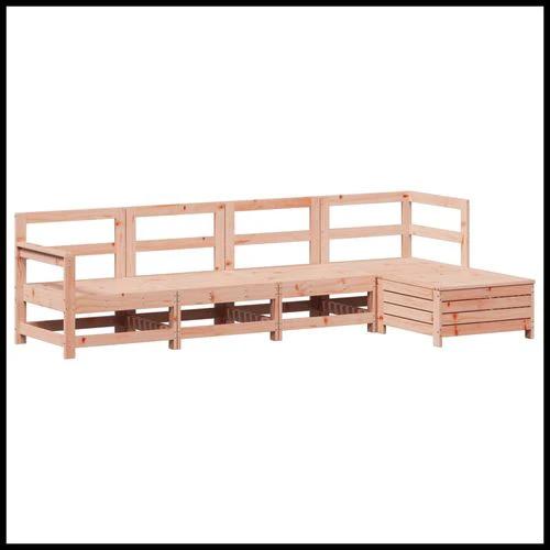 vidaXL 5 Piece Garden Sofa Set Solid Wood Pine with Comfortable Cushions for Outdoor Relaxation by vidaXL