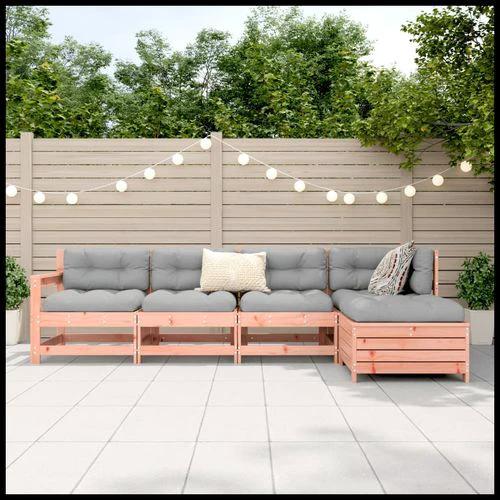vidaXL 5 Piece Garden Sofa Set Solid Wood Pine with Comfortable Cushions for Outdoor Relaxation by vidaXL