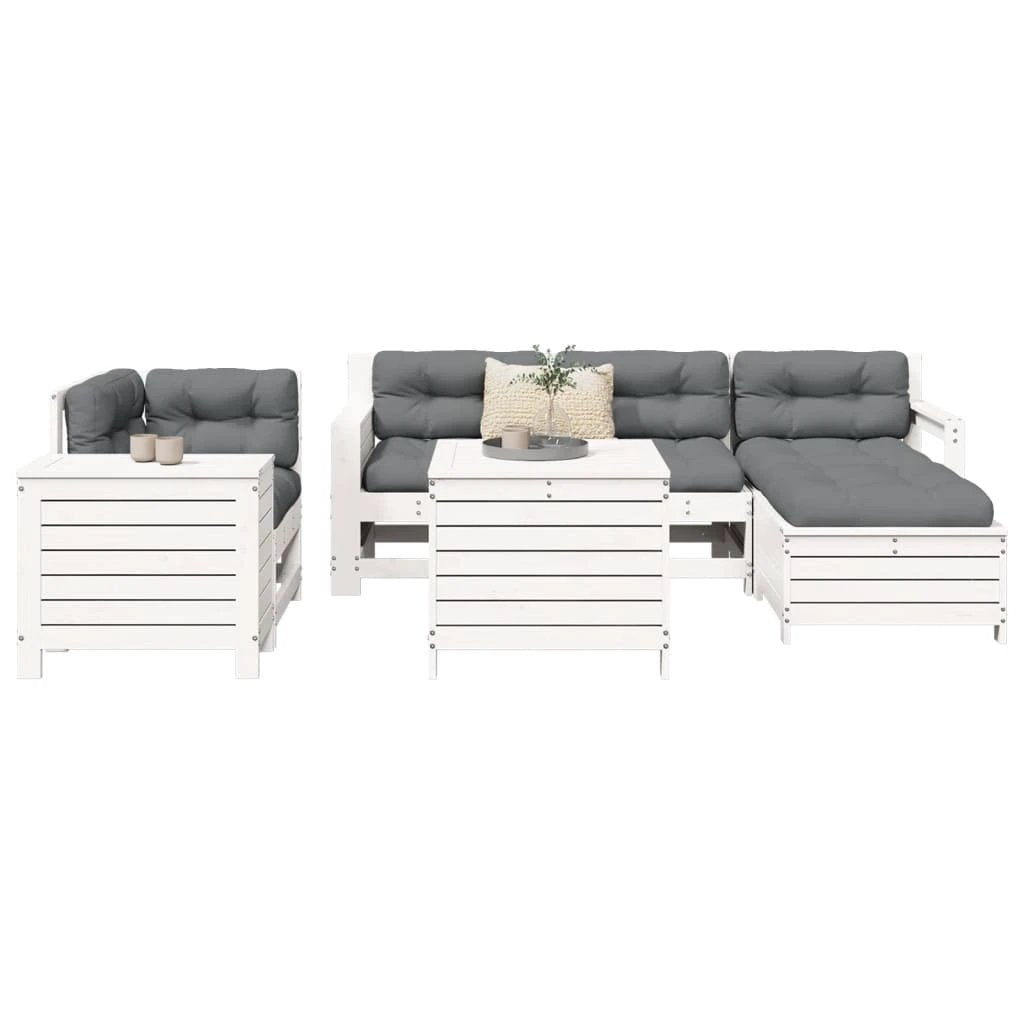 vidaXL vidaXL 7 Piece Garden Sofa Set Solid Wood Pine - Garden Sofa Sets