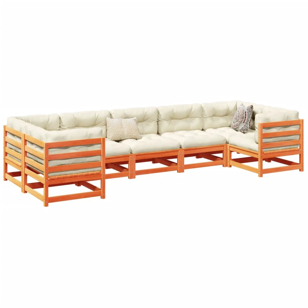 vidaXL vidaXL 7 Piece Garden Sofa Set Solid Wood Pine - Garden Sofa Sets