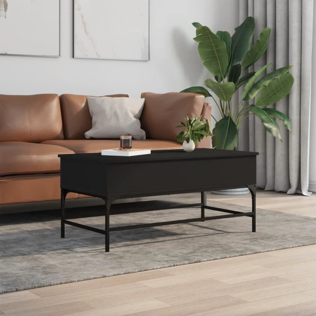 VidaXL Coffee Table 100x50x45 cm Engineered Wood and Metal by vidaXL