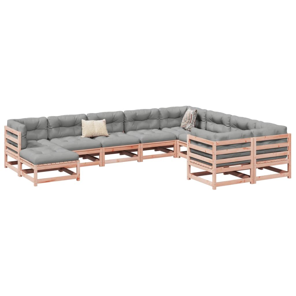 vidaXL 10 Piece Garden Sofa Set Solid Wood Pine by vidaXL