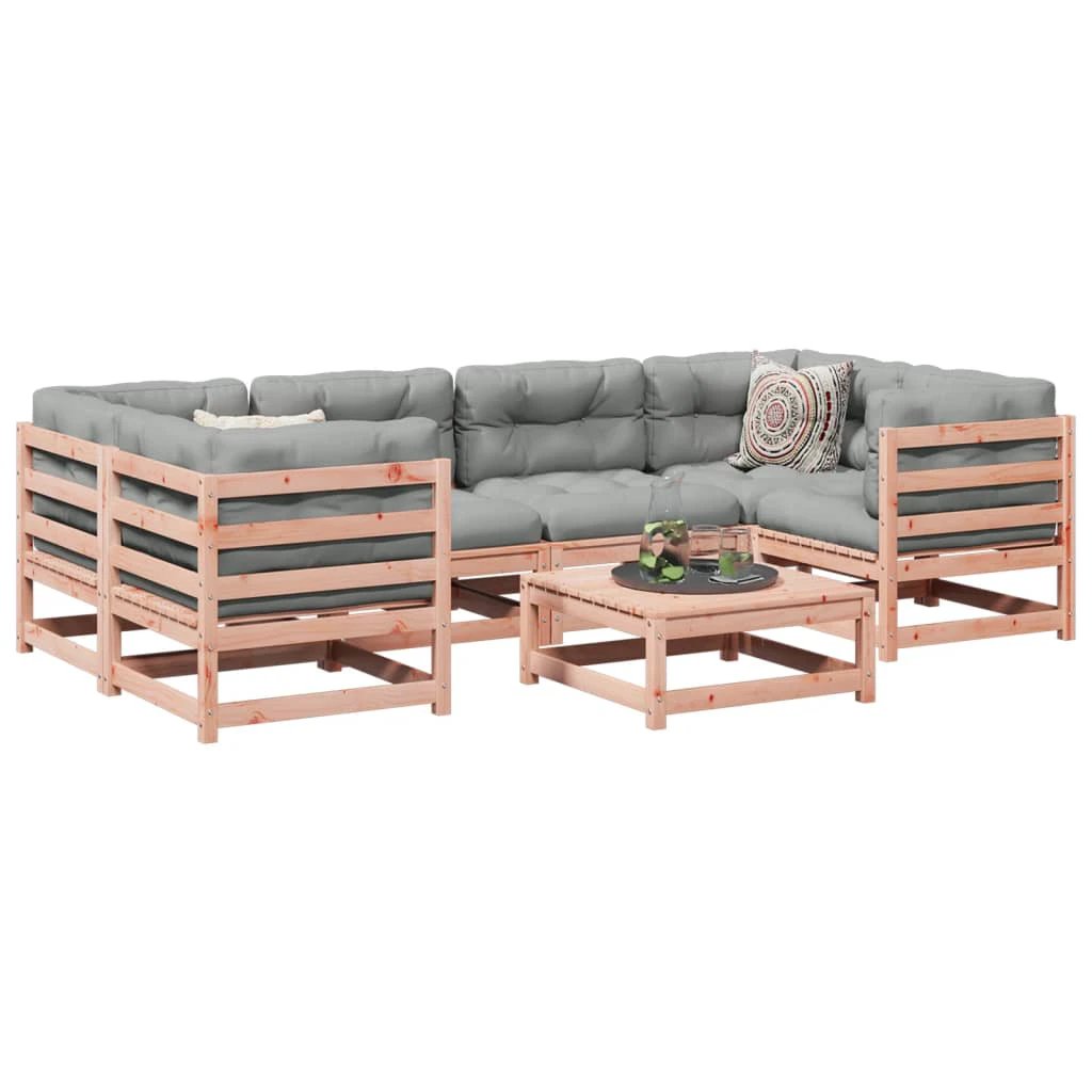vidaXL 7 Piece Garden Sofa Set Solid Wood Pine by vidaXL
