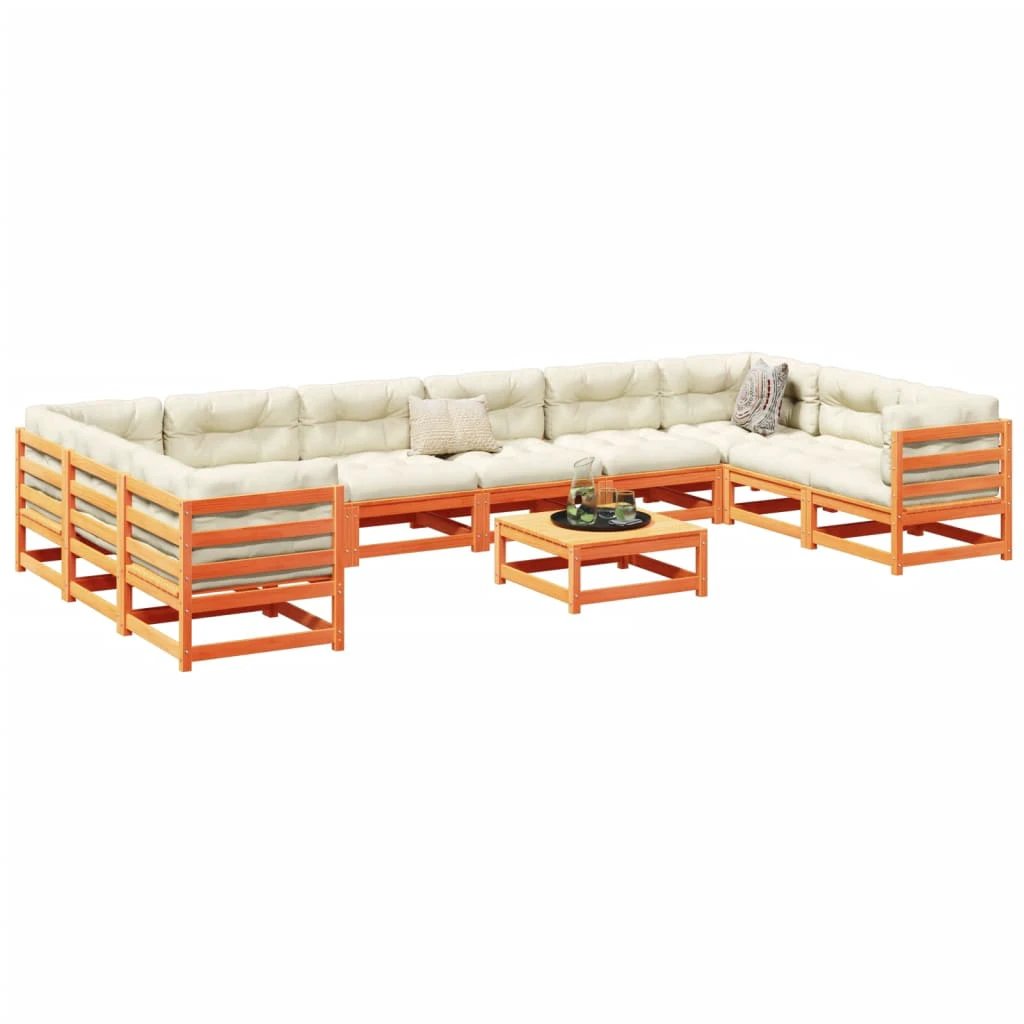 vidaXL vidaXL 11 Piece Garden Sofa Set Solid Wood Pine - Garden Sofa Sets
