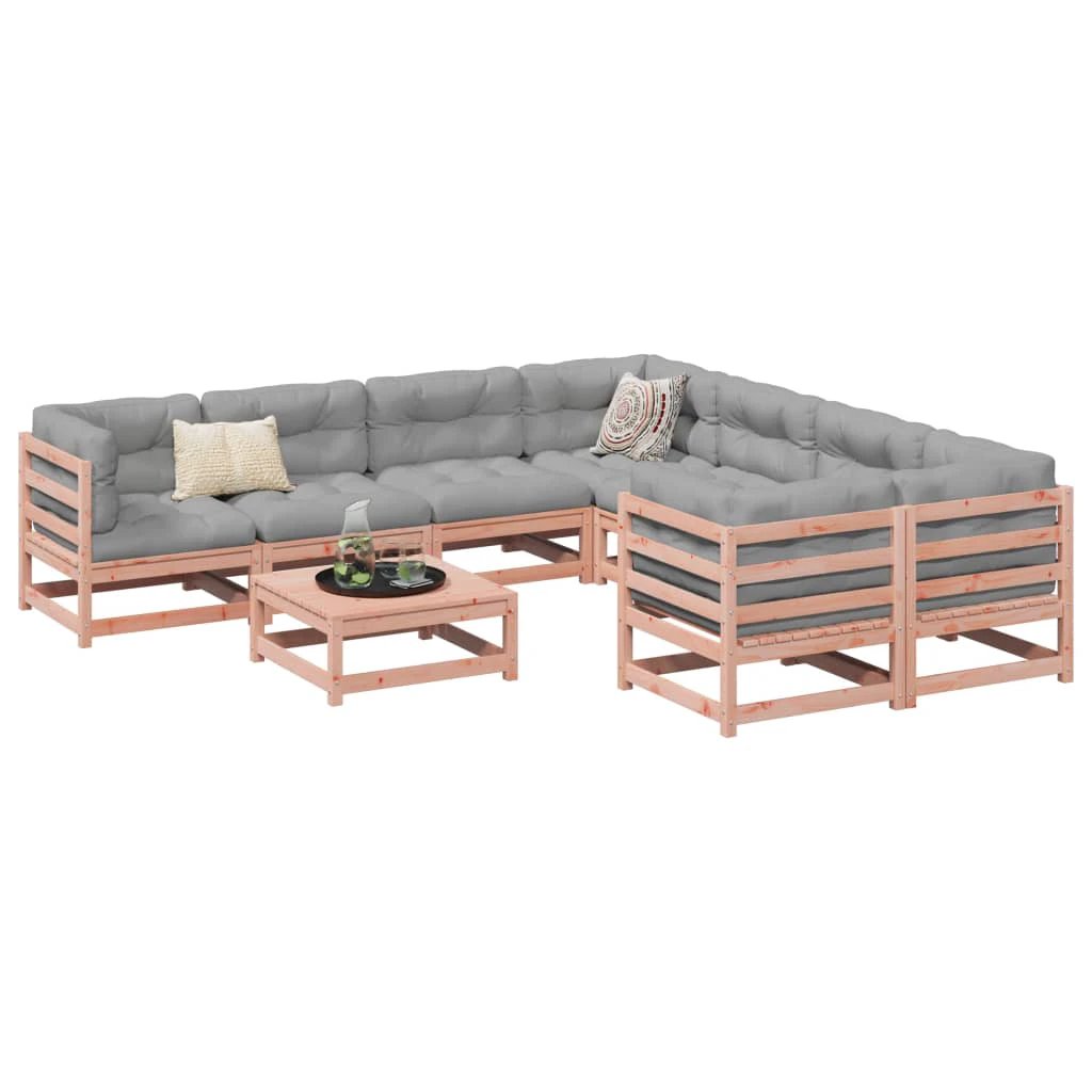 vidaXL 9 Piece Garden Sofa Set Solid Wood Pine by vidaXL