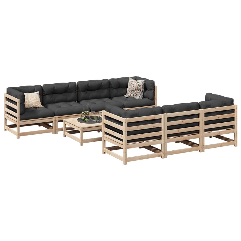 vidaXL vidaXL 8 Piece Garden Sofa Set Solid Wood Pine - Garden Sofa Sets